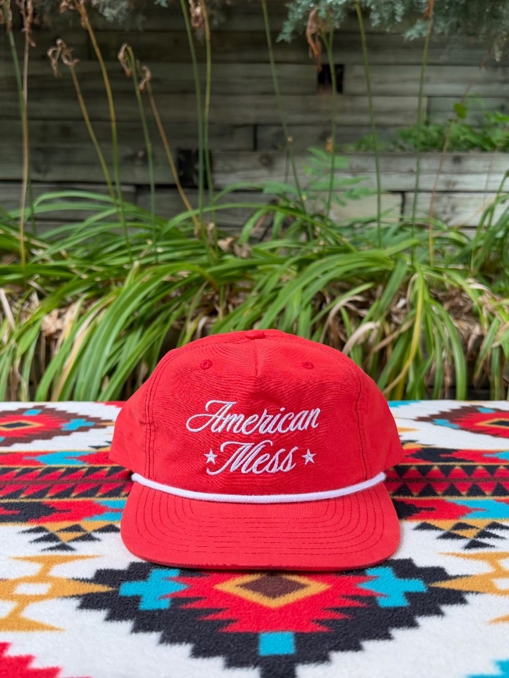 Richardson Outdoor American Mess Red Rope Snapback Hat